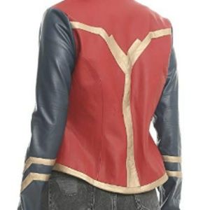 "Wonder Woman" DC comics faux leather jacket